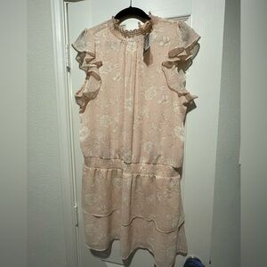 Pink Floral Mini Dress from Express